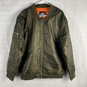 Vintage Upscale Bomber Jacket Green Mens size L.